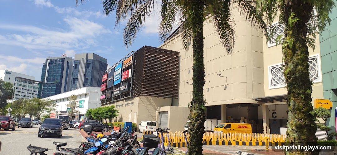 Urban Street Scene with Palm Trees and Vehicles