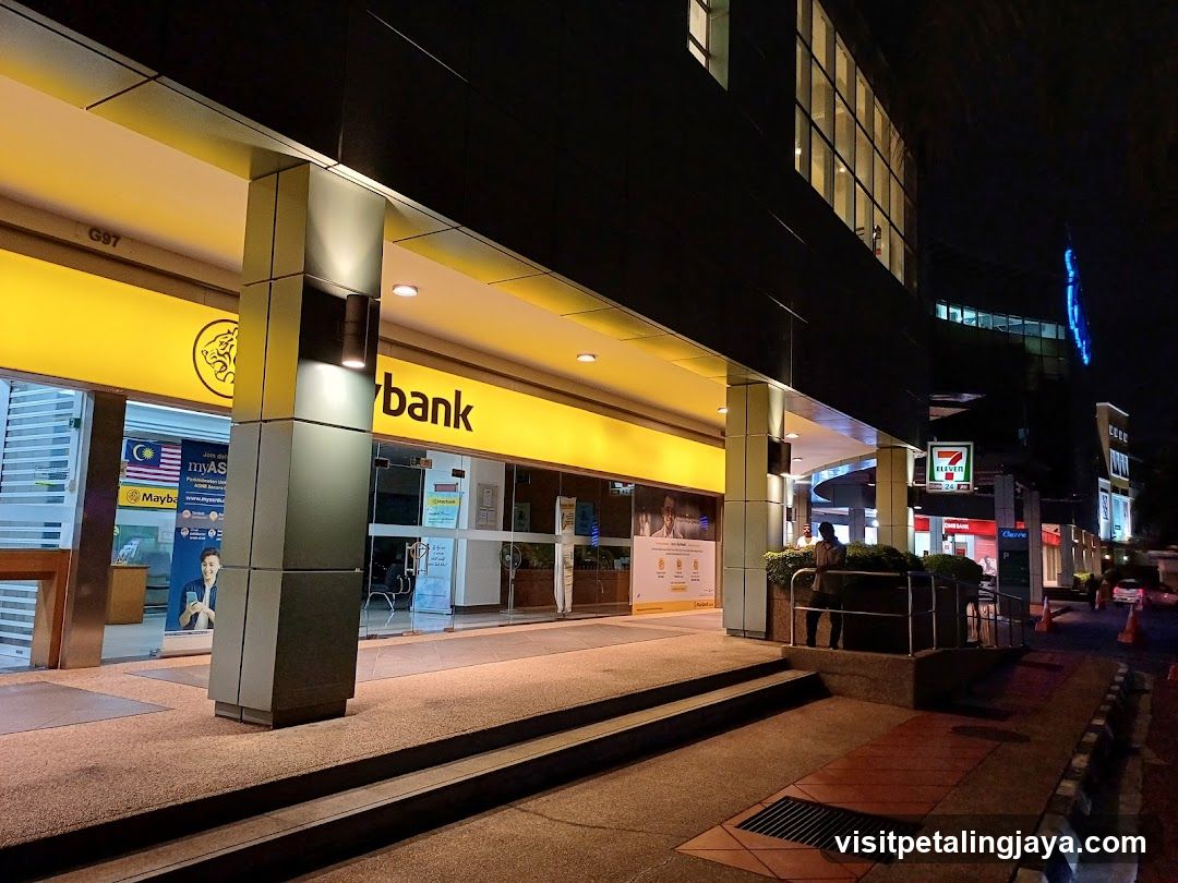 Bank Entrance at Night