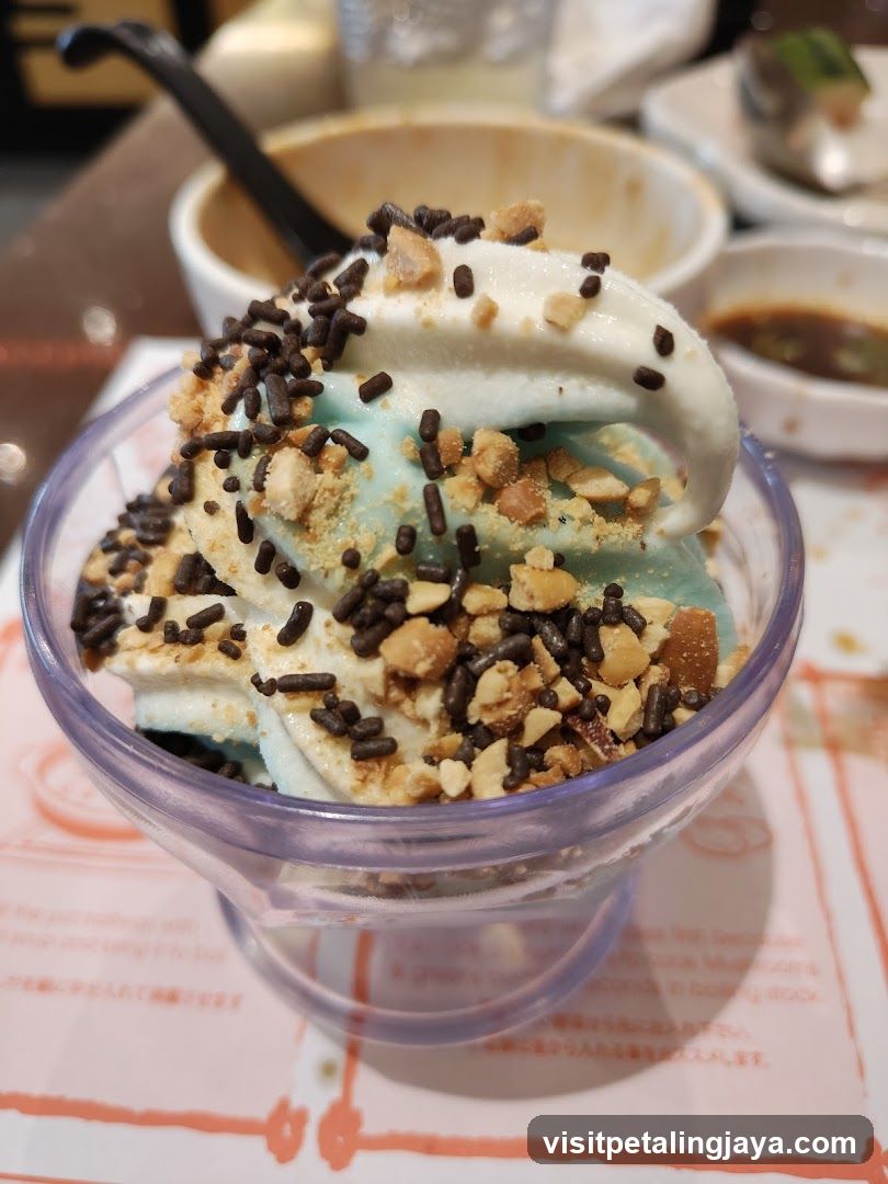 Ice Cream Dessert with Toppings