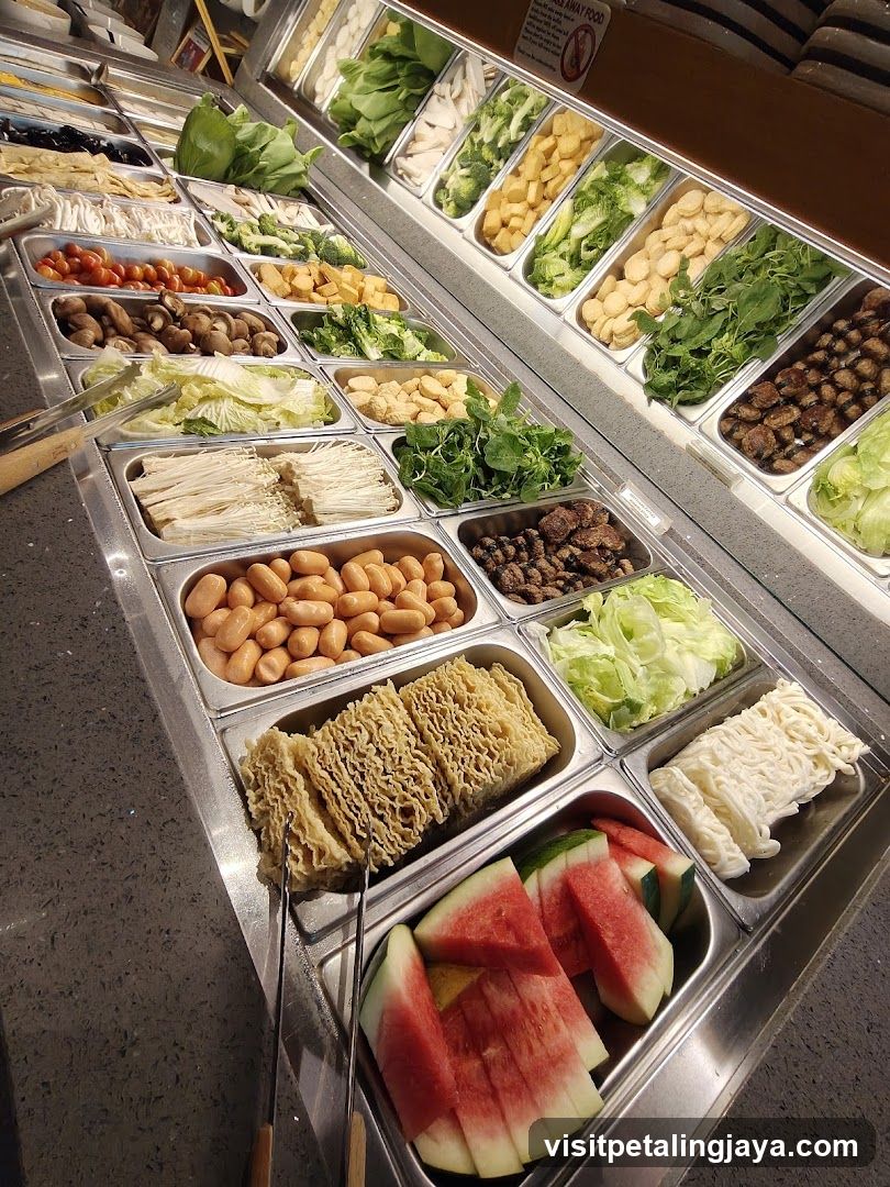Hot Pot Buffet Food Display