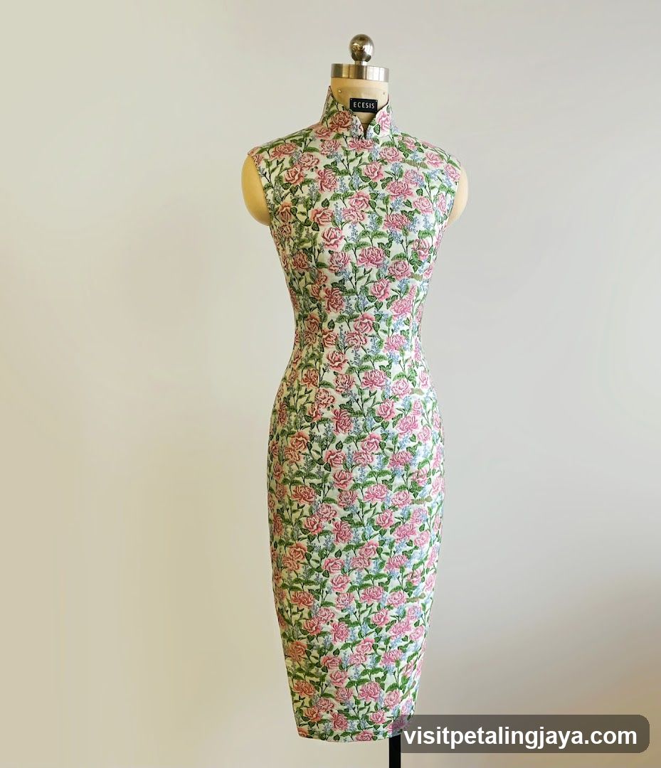 Floral Patterned Dress on Mannequin