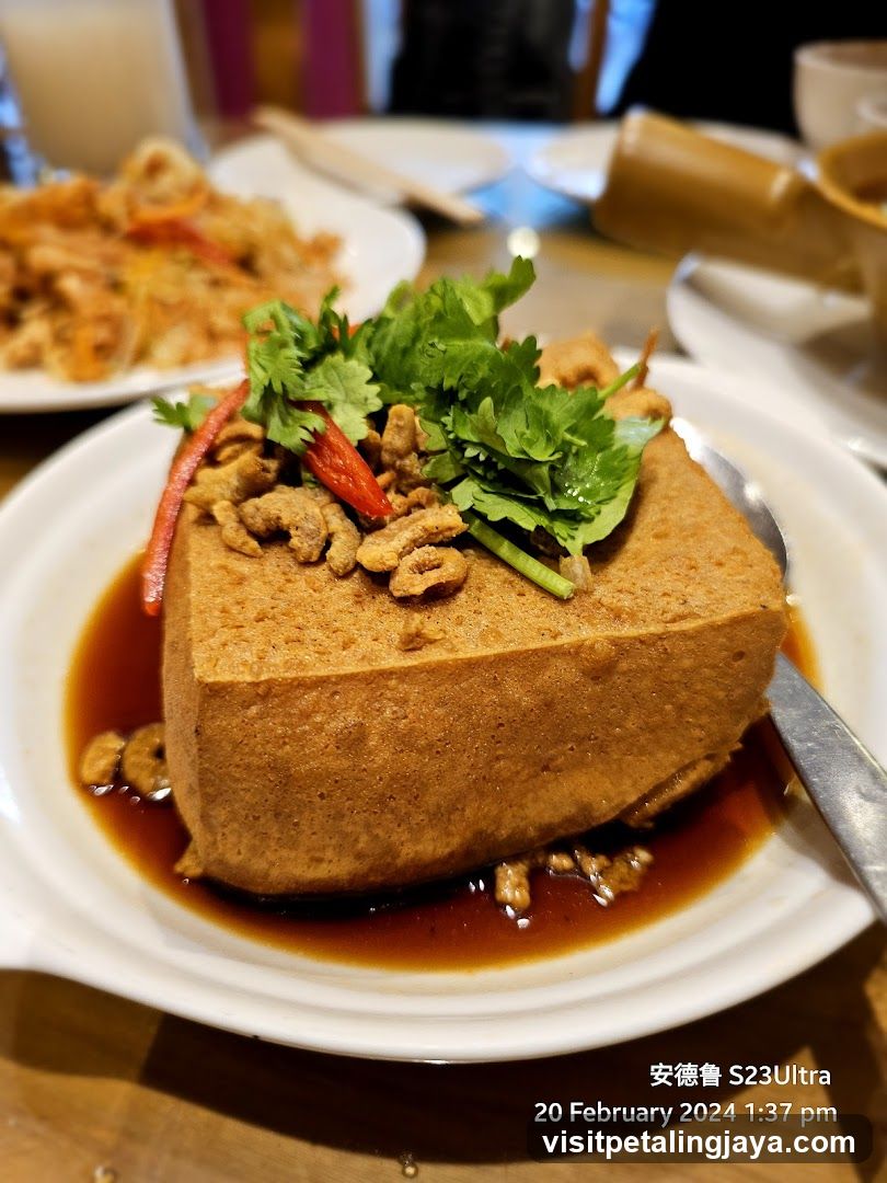 Dish with Tofu and Garnishes