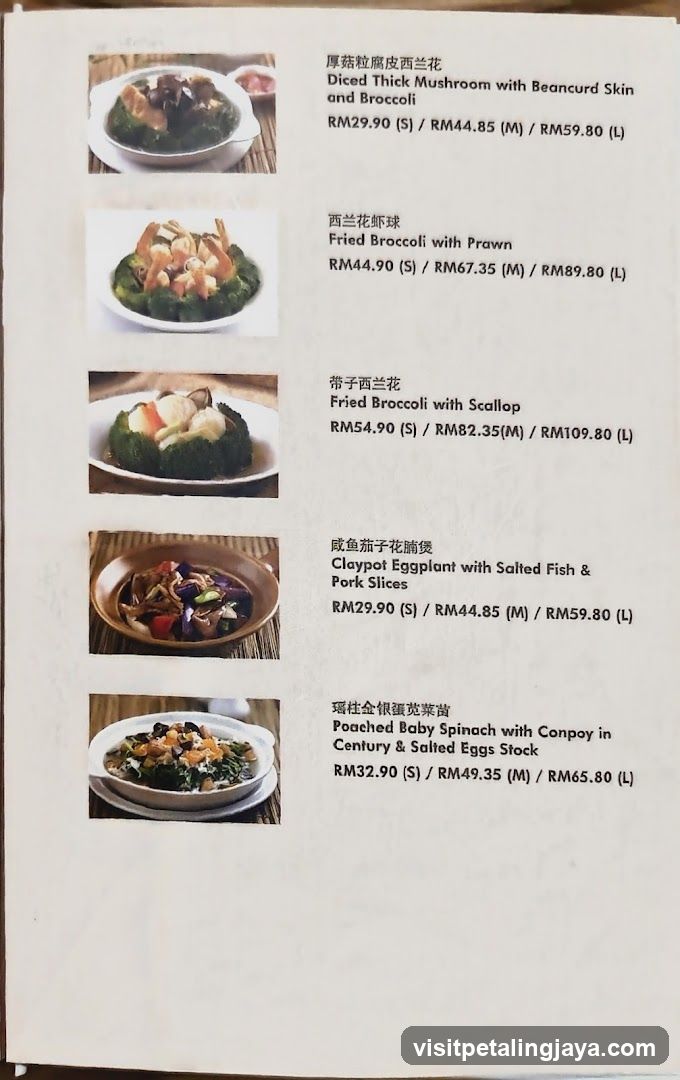Chinese Menu Page
