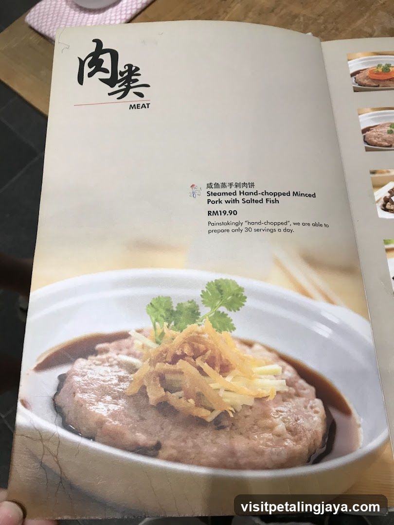 Meat Section Menu Page