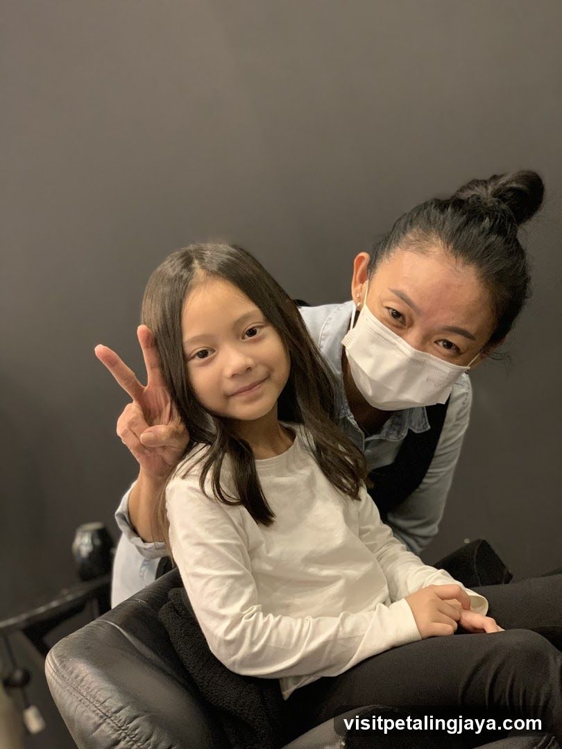 Girl and Woman in Salon Setting