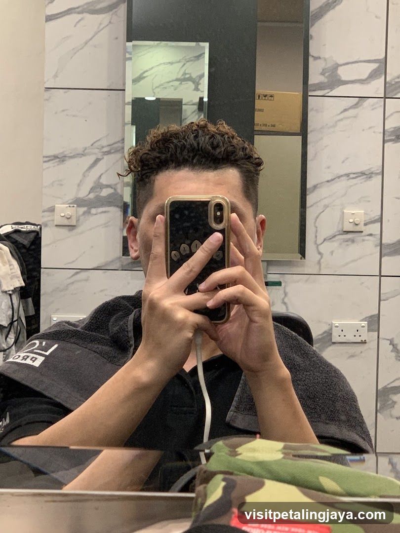 Barber Shop Interior Mirror Selfie