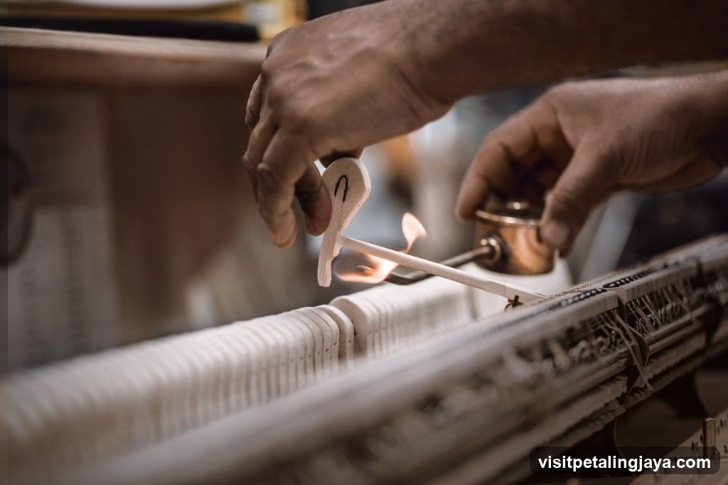 Hands Working on a Musical Instrument