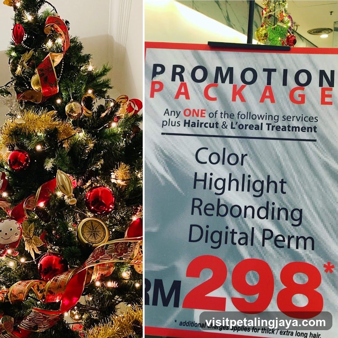 Christmas Tree and Hair Salon Promotion