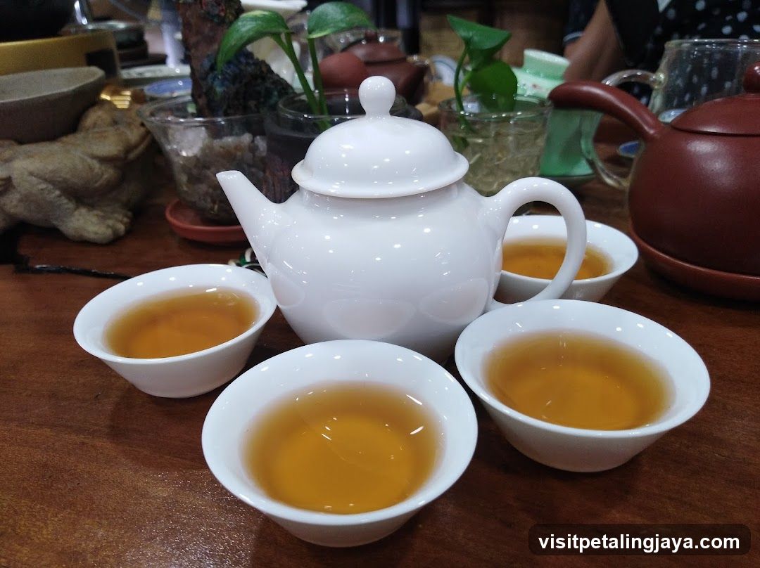 Tea Set on Wooden Table