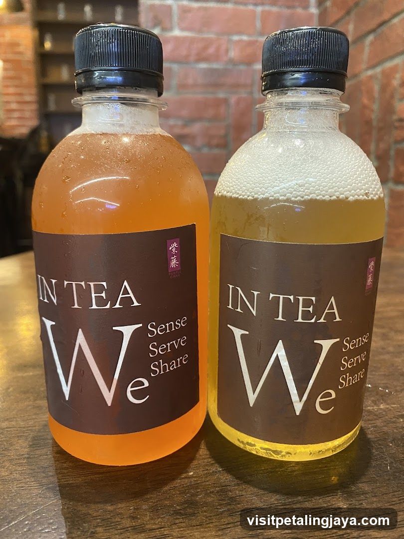 Tea Bottles on Table