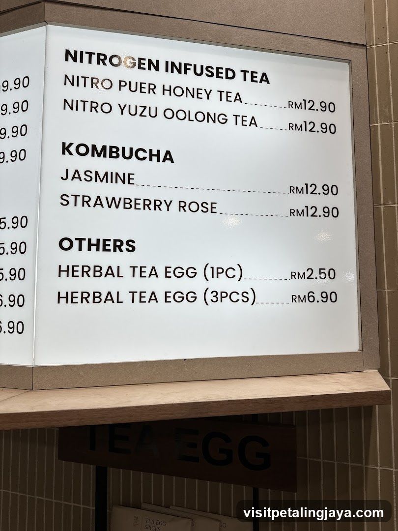 Nitrogen Infused Tea Menu Board