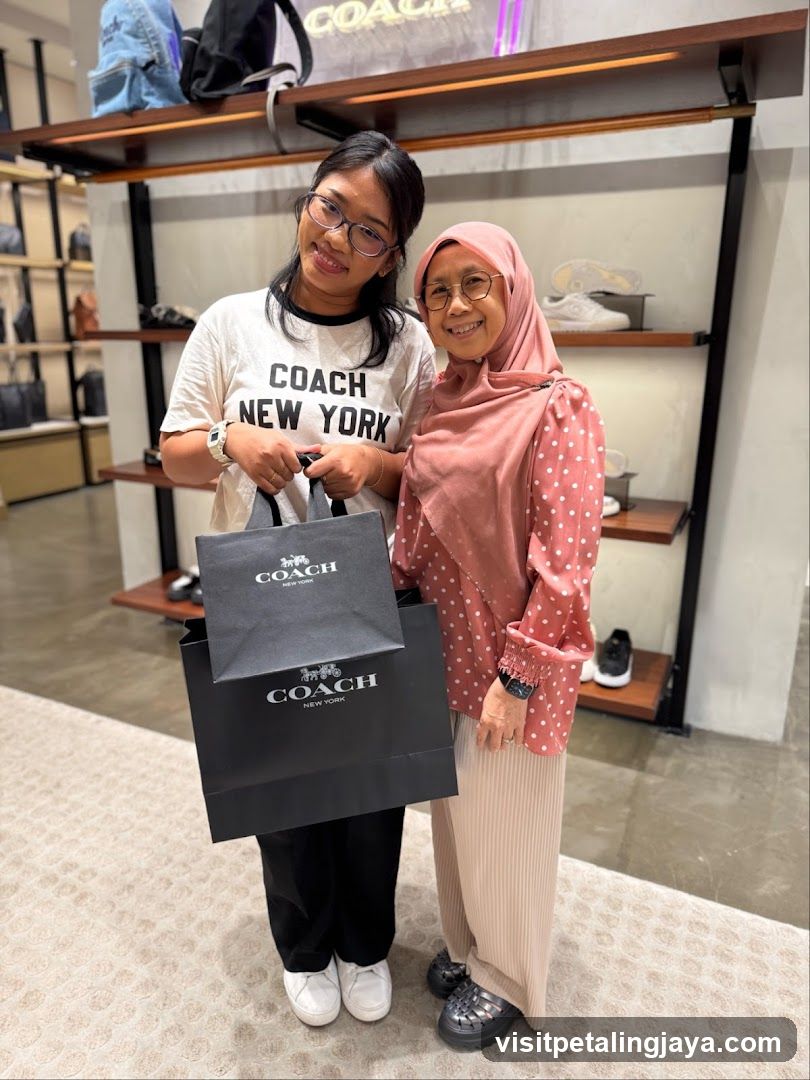 Coach Store Interior with Shopping Bags