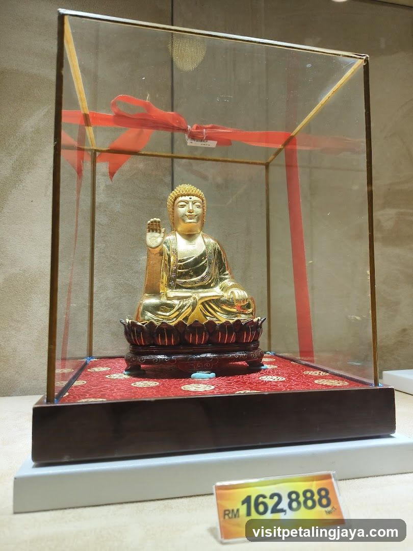 Golden Buddha Statue Display