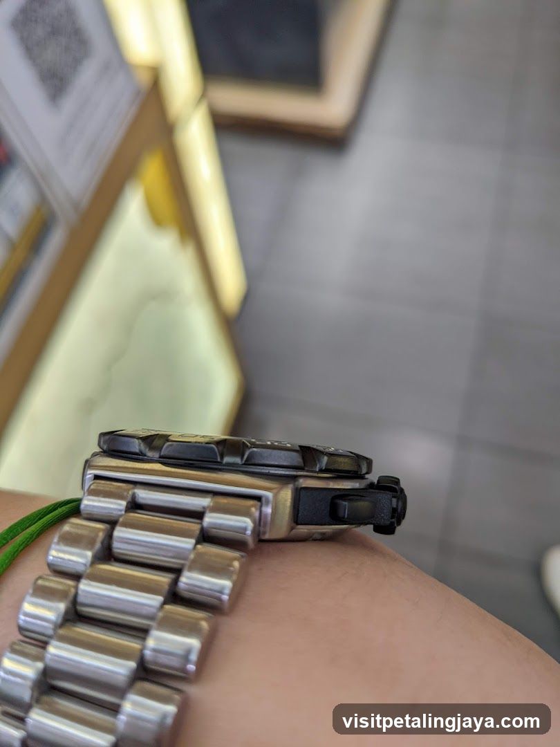 Watch on Wrist with Store Background