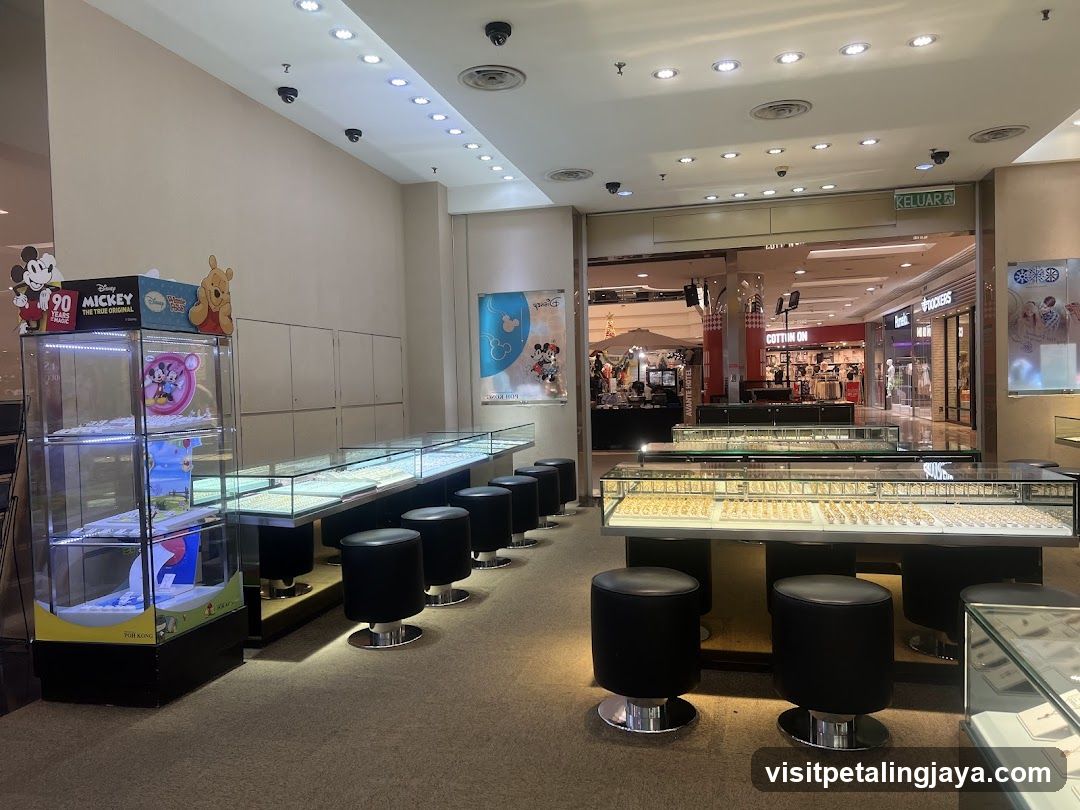 Jewelry Store Interior with Disney Merchandise Display