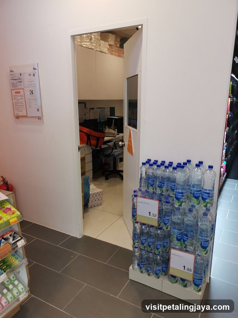 Store Interior with Water Display