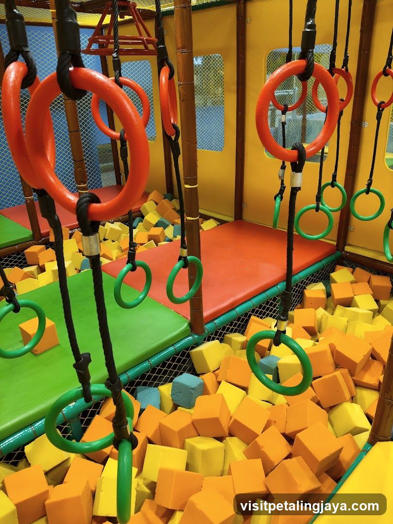 Indoor Play Area with Foam Pit and Rings