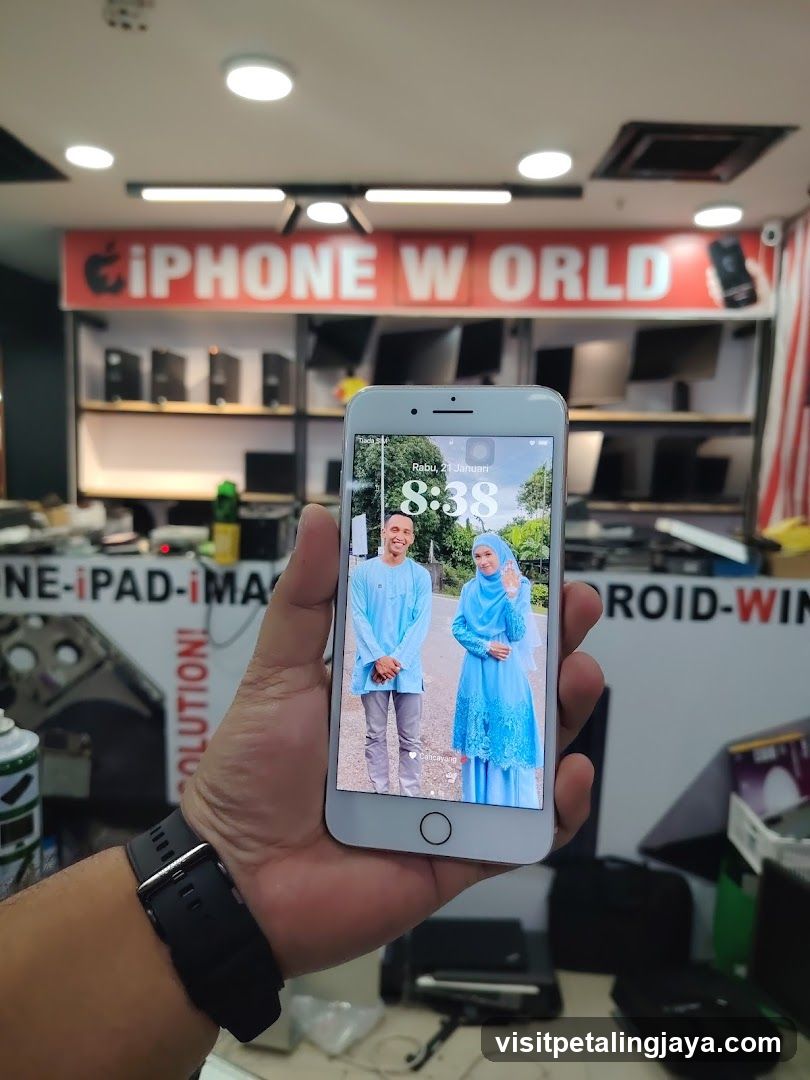 Phone Display in Store Interior