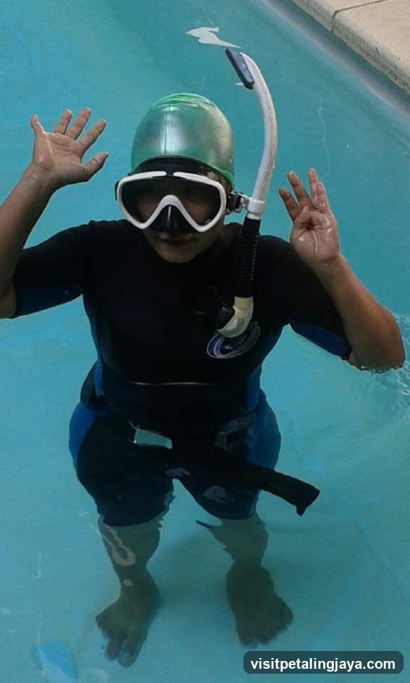 Person in Pool with Snorkeling Gear