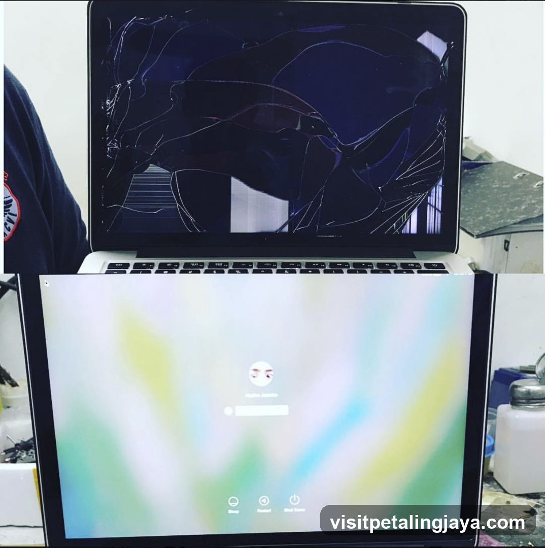 Broken Laptop Screen Repair