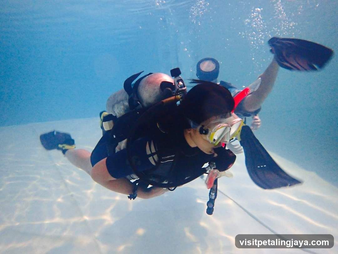 Underwater Scuba Diving in Pool