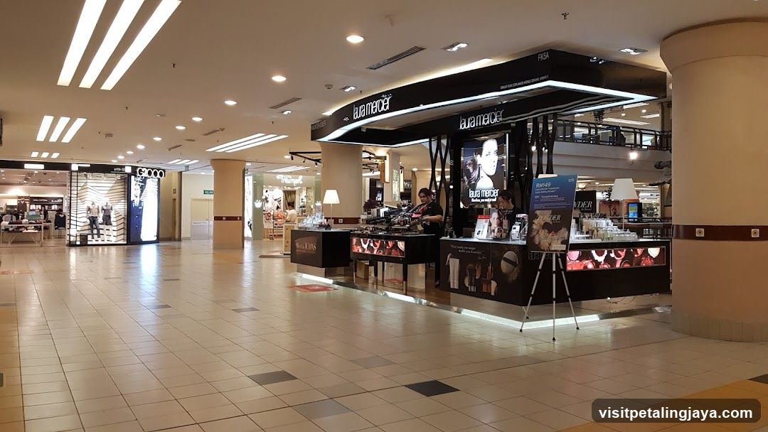 Mall Interior with Beauty Booths