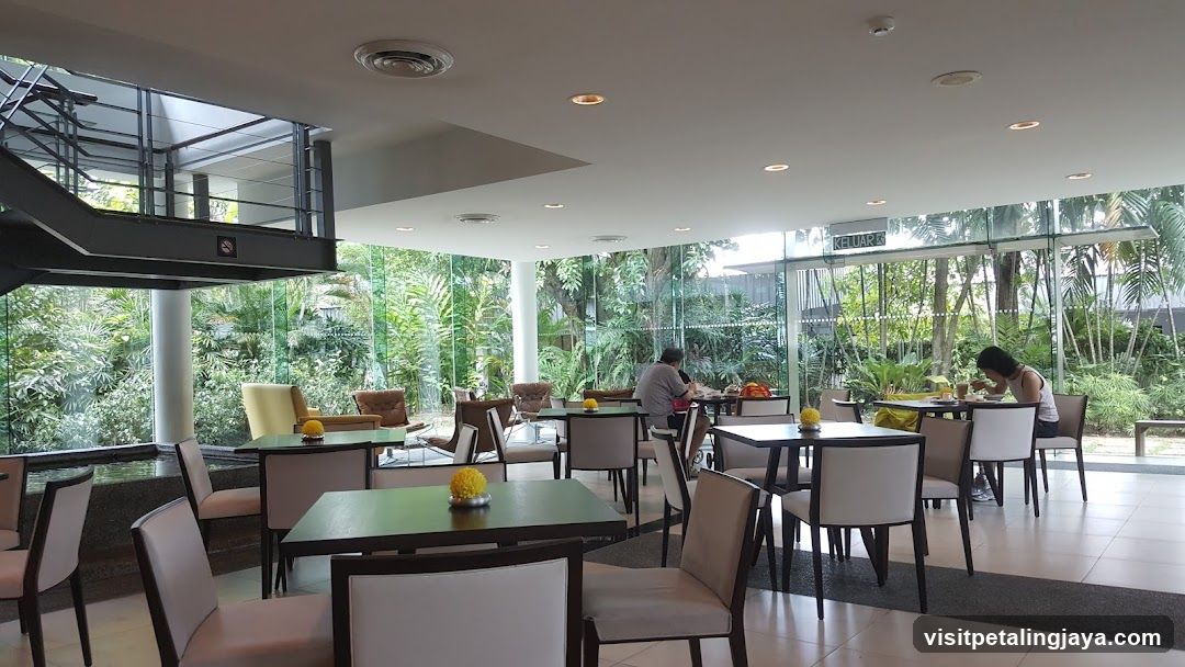 Restaurant Interior with Garden View
