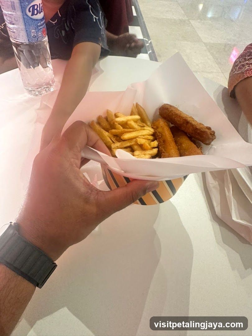 Food Basket with Fries and Chicken Strips