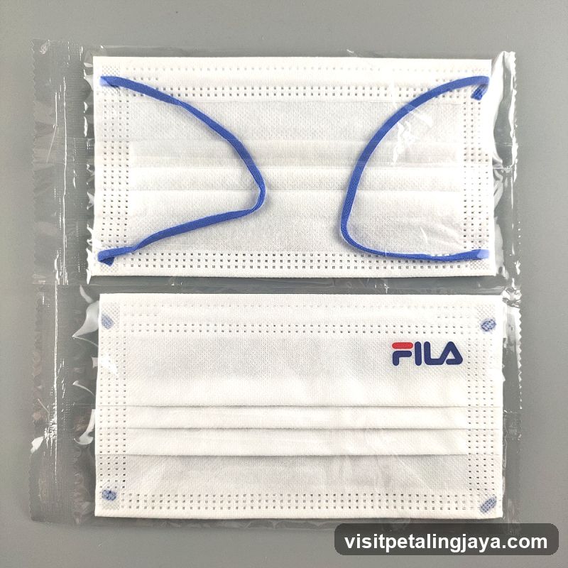 FILA branded masks in packaging