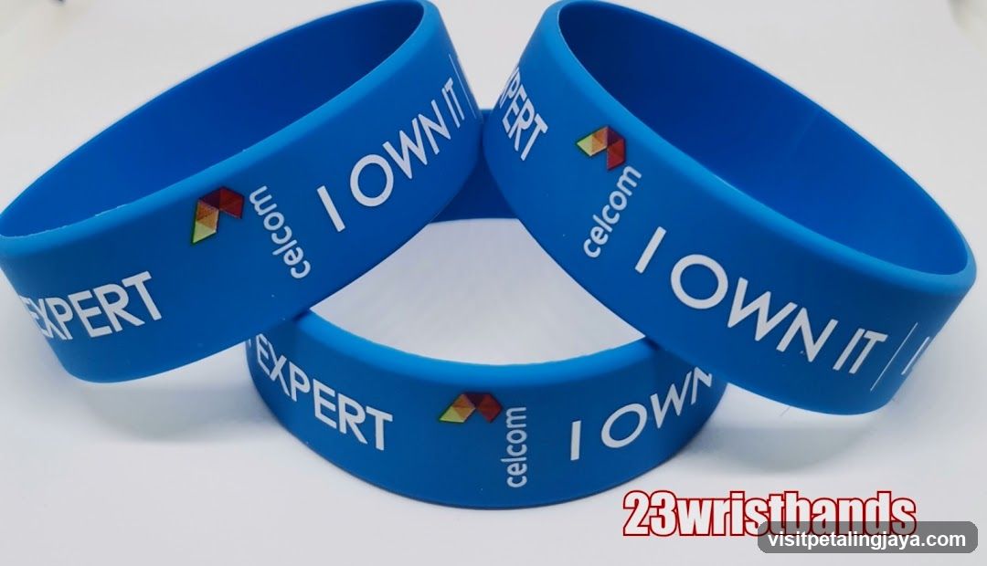 Blue Wristbands with Celcom Logo