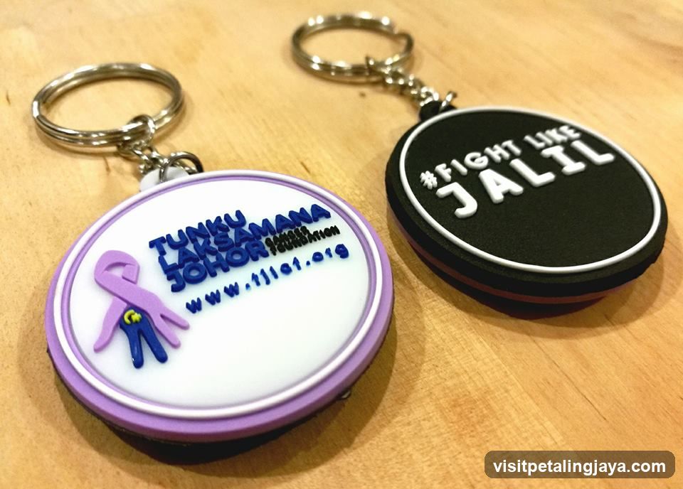 Keychains with Cancer Awareness and Support Messages
