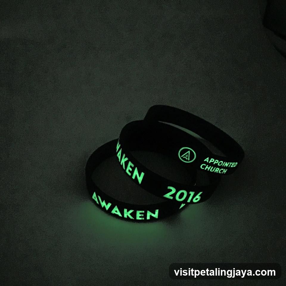 Glow-in-the-dark wristbands