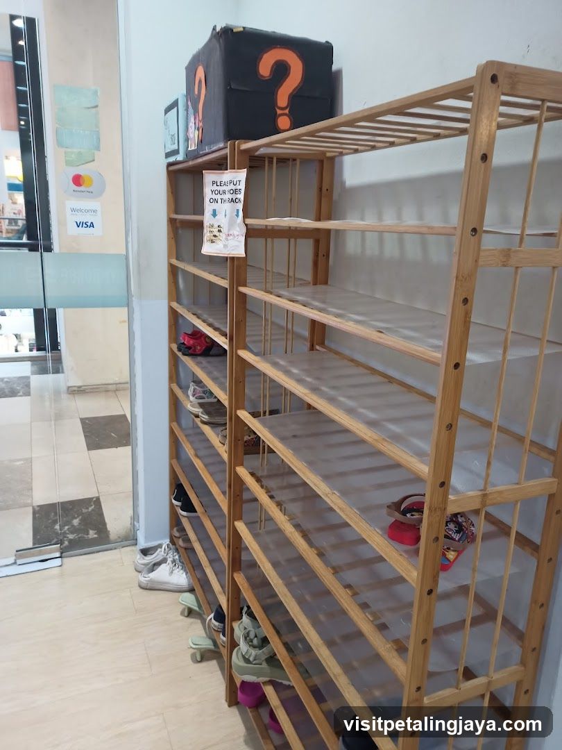Shoe Rack with Signage
