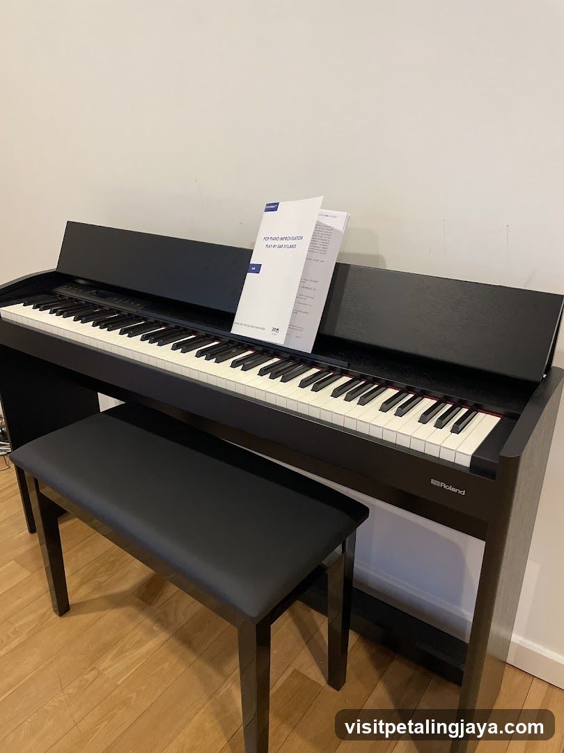 Digital Piano with Sheet Music