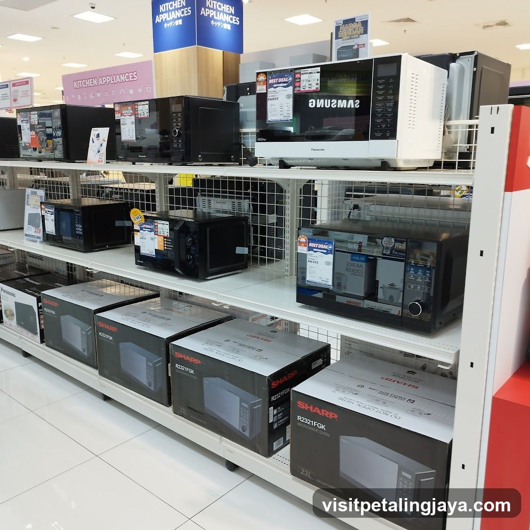 Microwave Oven Display in Store