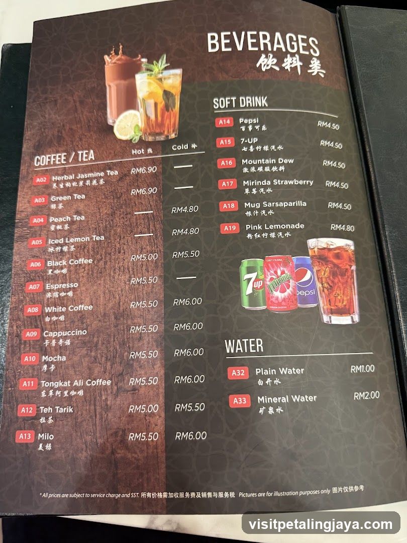 Beverages Menu