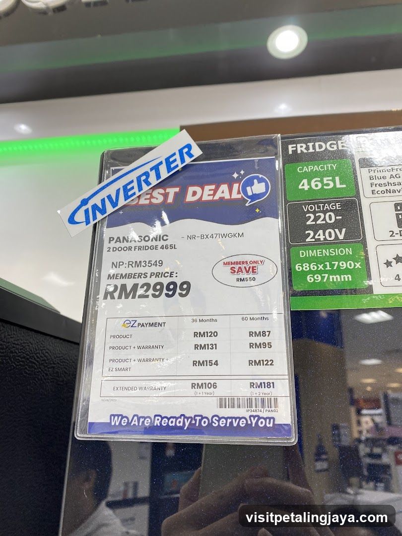 Panasonic Fridge Price Tag