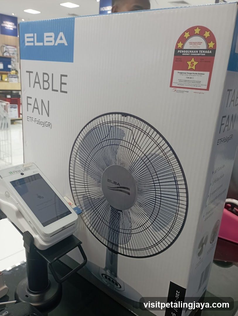 Elba Table Fan Box in Store