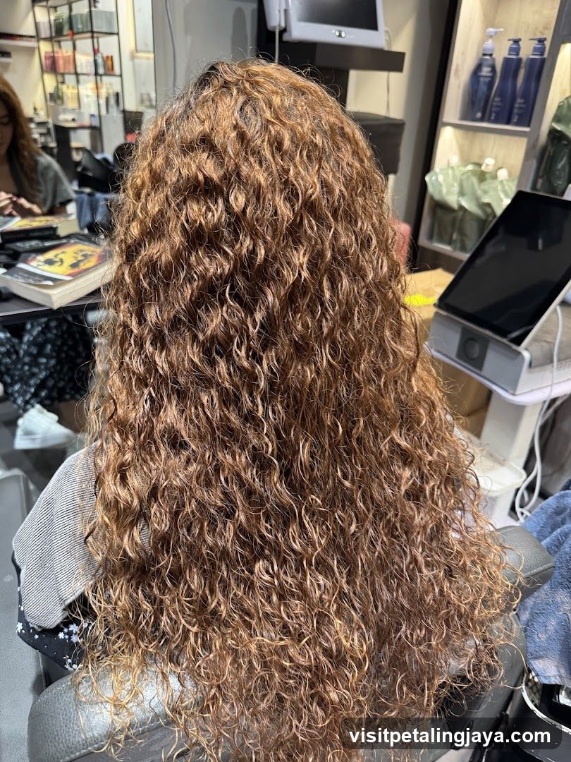 Salon Interior with Curly Hair