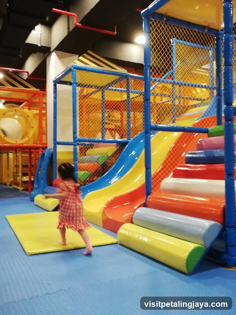 Indoor Play Area with Slide and Soft Play Structure
