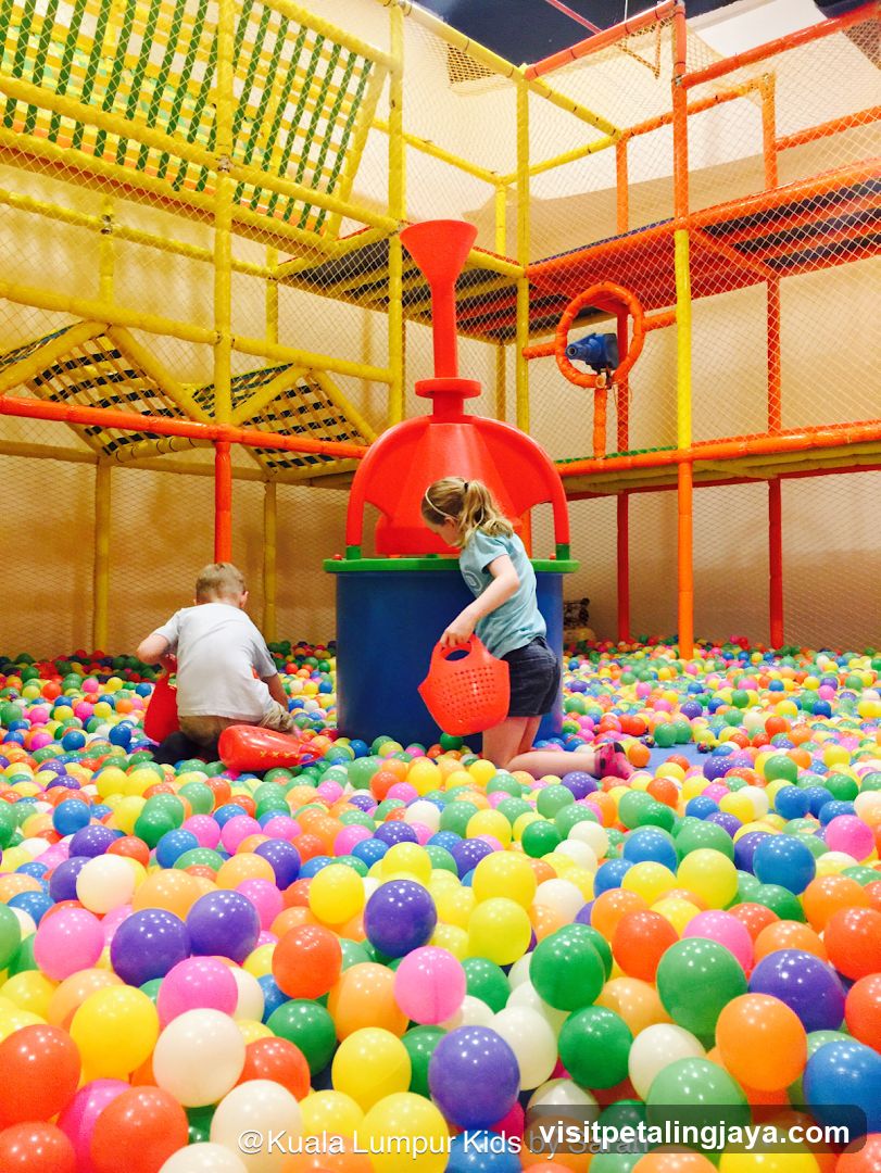 Kids playing in ball pit
