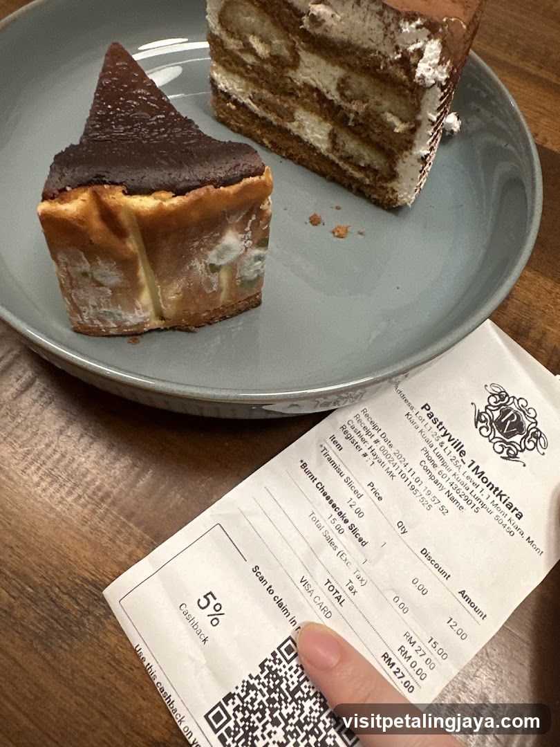 Cake and Receipt on Table