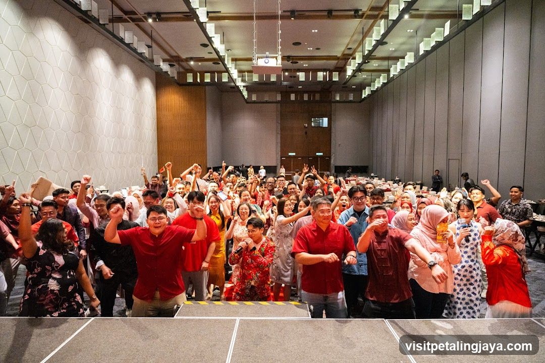 Group Celebration in Conference Hall