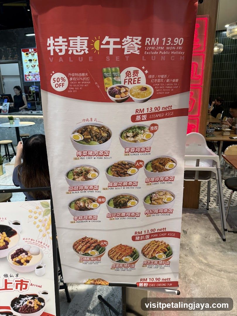 Restaurant Interior with Menu Stand
