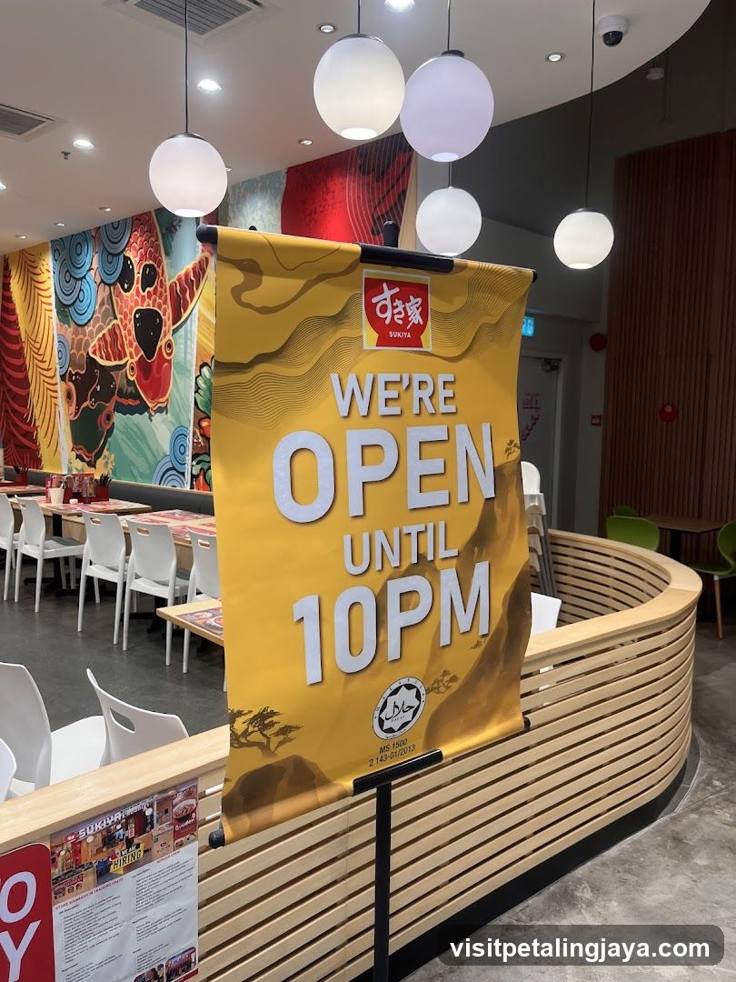 Restaurant Interior with Open Sign