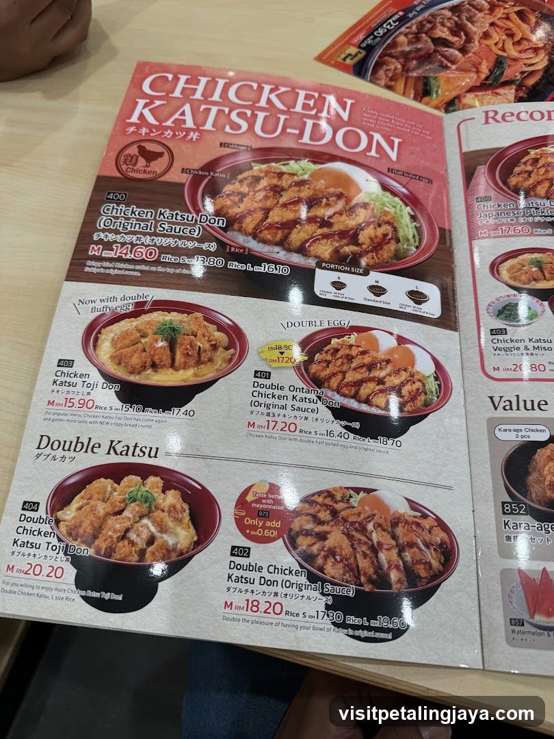 Chicken Katsu-Don Menu