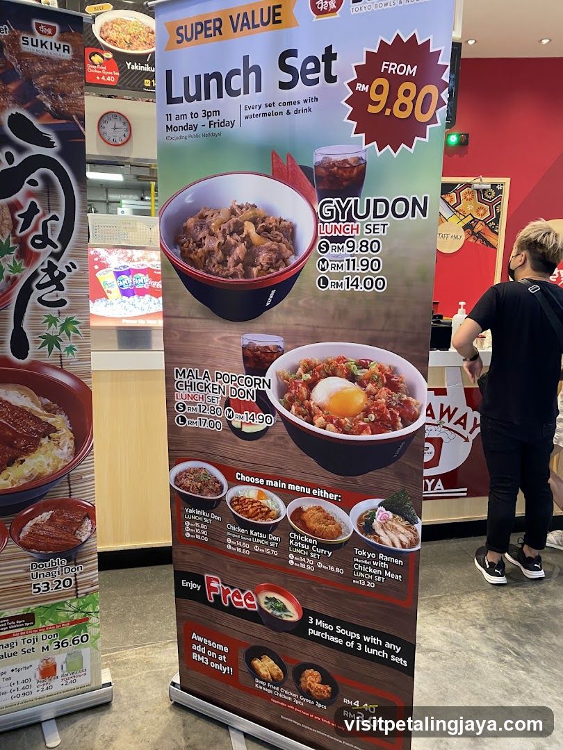 Lunch Set Menu Display