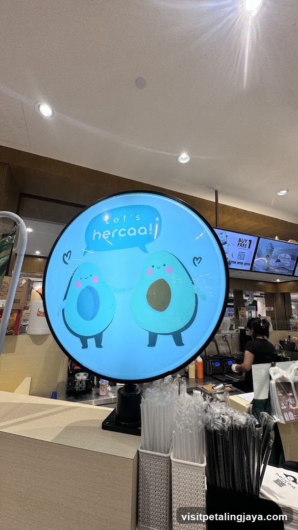 Avocado-themed store interior display