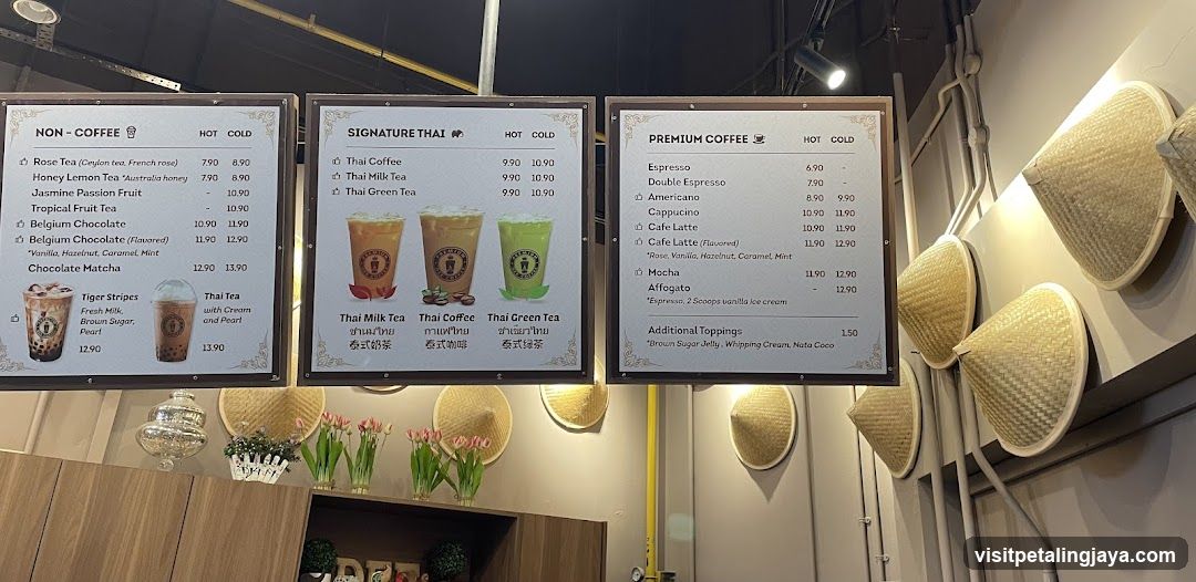 Thai Cafe Menu Board