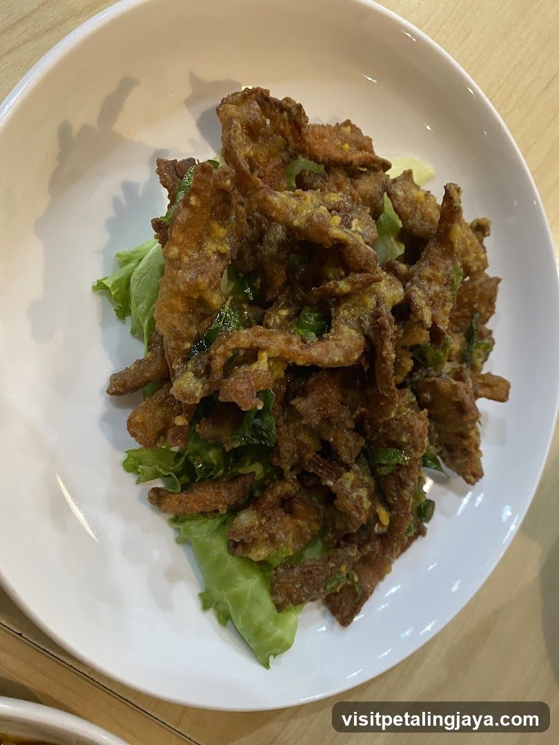 Fried Food with Greens